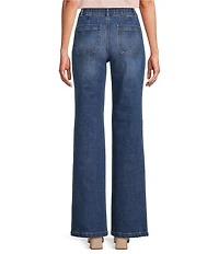 Gibson & Latimer Perfect Fit Stretch Denim High Rise Patch Pocket Straight Leg Jeans