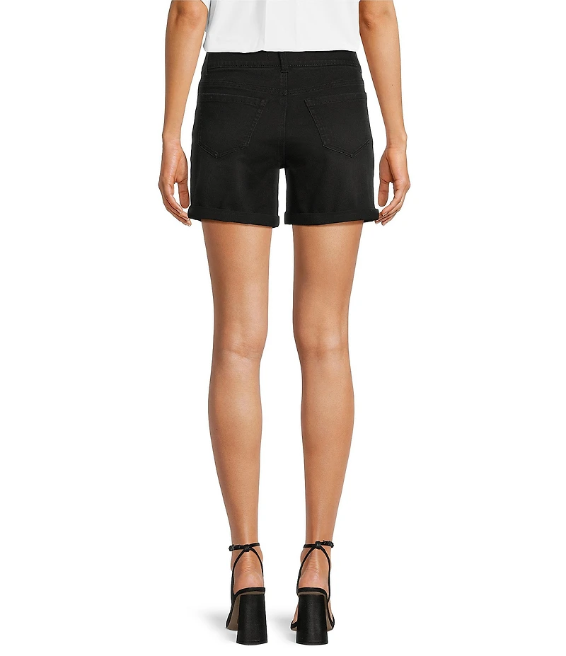 Gibson & Latimer Perfect Fit Twill Denim High Rise Roll Cuff Shorts