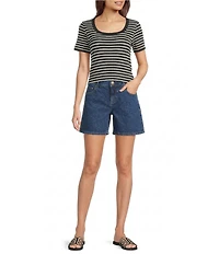 Gibson & Latimer Perfect Fit Twill Denim Shorts