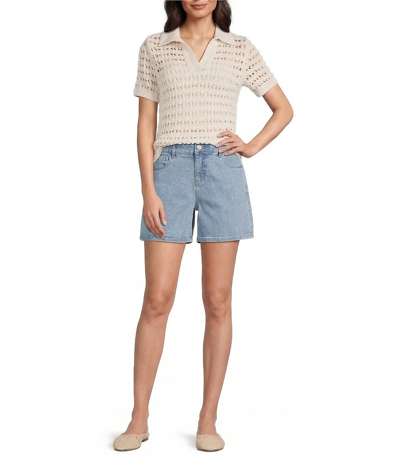 Gibson & Latimer Perfect Fit Twill Denim Shorts