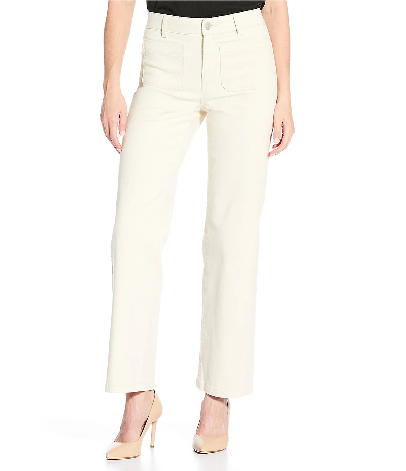Gibson & Latimer Perfect Fit Twill High Rise Patch Pocket Straight Leg Jeans