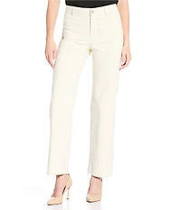 Gibson & Latimer Perfect Fit Twill High Rise Patch Pocket Straight Leg Jeans