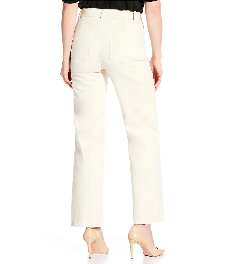 Gibson & Latimer Perfect Fit Twill High Rise Patch Pocket Straight Leg Jeans