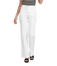 Gibson & Latimer Perfect Fit Twill High Rise Patch Pocket Straight Leg Jeans