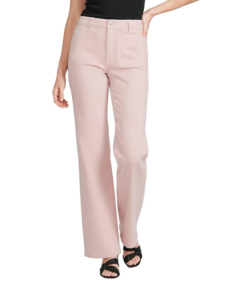 Gibson & Latimer Perfect Fit Twill High Rise Patch Pocket Straight Leg Jeans