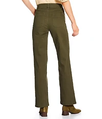 Gibson & Latimer Perfect Fit Twill High Rise Patch Pocket Straight Leg Jeans