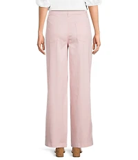 Gibson & Latimer Perfect Fit Twill Mid Rise Pleated Wide Leg Trouser Pants