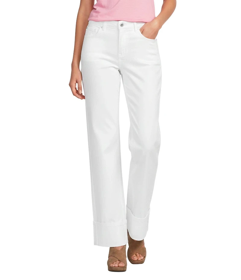 Gibson & Latimer Perfect Fit Twill Mid Rise Wide Leg Jeans