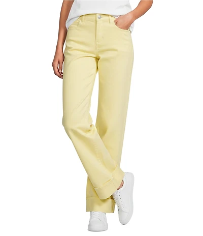 Gibson & Latimer Perfect Fit Twill Mid Rise Wide Leg Jeans