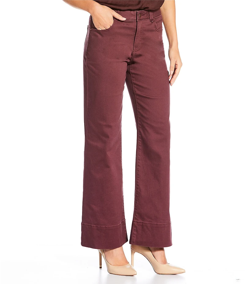 Gibson & Latimer Perfect Fit Twill Mid Rise Wide Leg Jeans