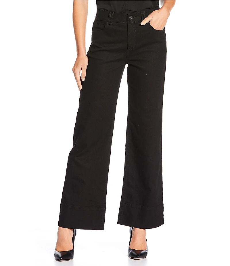 Gibson & Latimer Perfect Fit Twill Mid Rise Wide Leg Jeans