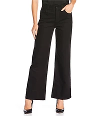 Gibson & Latimer Perfect Fit Twill Mid Rise Wide Leg Jeans