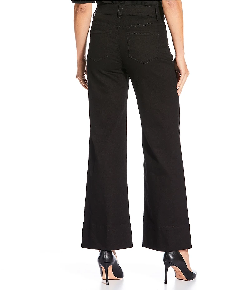 Gibson & Latimer Perfect Fit Twill Mid Rise Wide Leg Jeans