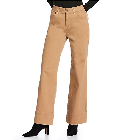 Gibson & Latimer Perfect Fit Twill Mid Rise Wide Leg Jeans