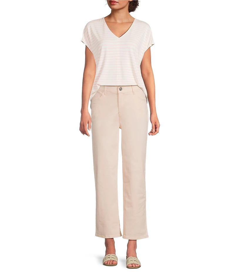 Gibson & Latimer Perfect Fit Stretch Twill Mid Rise Wide Leg Jeans