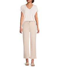 Gibson & Latimer Perfect Fit Stretch Twill Mid Rise Wide Leg Jeans