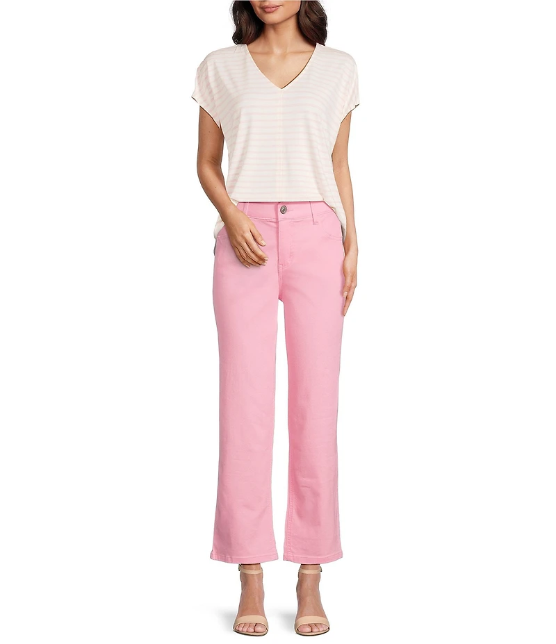 Gibson & Latimer Perfect Fit Stretch Twill Mid Rise Wide Leg Jeans