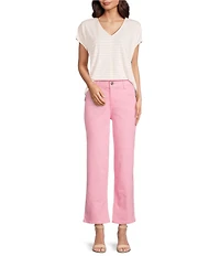 Gibson & Latimer Perfect Fit Stretch Twill Mid Rise Wide Leg Jeans