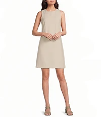 Gibson & Latimer Perfect Fit Woven Boat Neck Sleeveless Sheath Dress