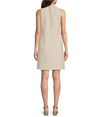Gibson & Latimer Perfect Fit Woven Boat Neck Sleeveless Sheath Dress