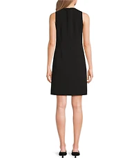 Gibson & Latimer Perfect Fit Woven Boat Neck Sleeveless Sheath Dress
