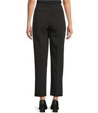 Gibson & Latimer Perfect Fit Woven High Rise Pleated Front Coordinating Suiting Tapered Ankle Trouser Pants