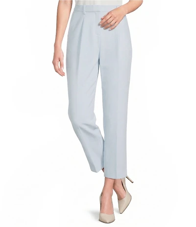 Gibson & Latimer Perfect Fit Woven High Rise Pleated Front Coordinating Suiting Tapered Ankle Trouser Pants