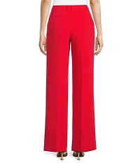 Gibson & Latimer Perfect Fit Woven High Rise Pleated Front Coordinating Suiting Wide Leg Trousers