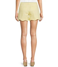 Gibson & Latimer Perfect Fit Woven Mid Rise Scalloped Hem Shorts