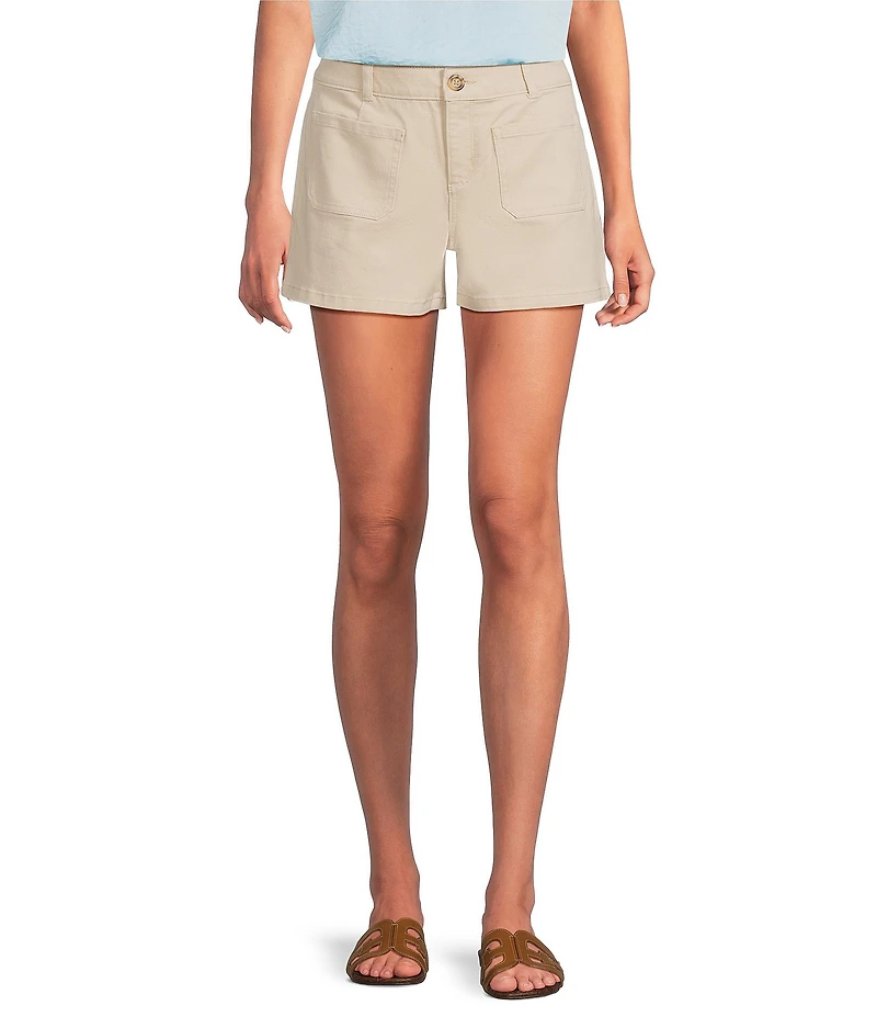 Gibson & Latimer Perfect Fit Woven Twill Patch Pocket Roll Cuff Shorts