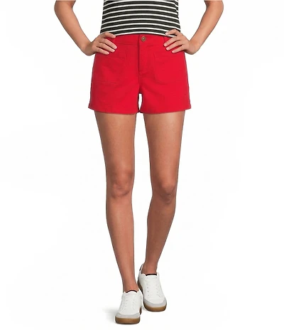 Gibson & Latimer Perfect Fit Woven Twill Patch Pocket Roll Cuff Shorts