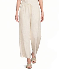 Gibson & Latimer Pin Stripe Mid Rise Woven Wide Leg Coordinating Pant