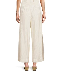 Gibson & Latimer Pin Stripe Mid Rise Woven Wide Leg Coordinating Pant