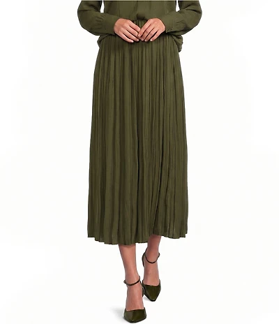 Gibson & Latimer Pleated A-Line Midi Skirt