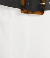 Gibson & Latimer Woven Belted Regular Rise Pleated Trouser Coordinating Shorts
