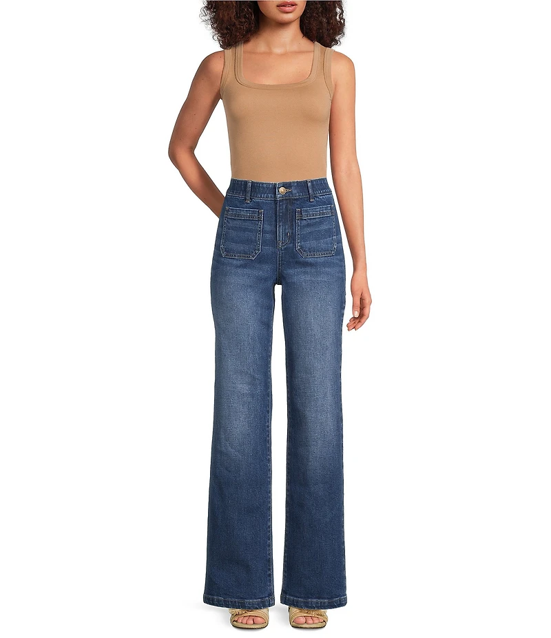 Gibson & Latimer Ribbed Knit Scoop Neck Sleeveless Tank Top