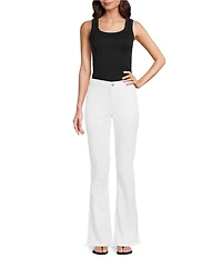 Gibson & Latimer Ribbed Knit Scoop Neck Sleeveless Tank Top