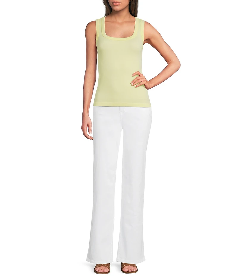 Gibson & Latimer Ribbed Knit Scoop Neck Sleeveless Tank Top
