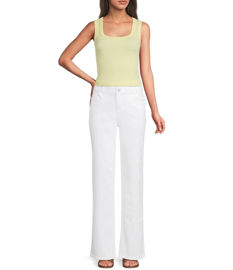 Gibson & Latimer Ribbed Knit Scoop Neck Sleeveless Tank Top