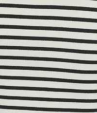 Gibson & Latimer Seamless Striped Ribbed Knit Scoop Neck Sleeveless Tank Top