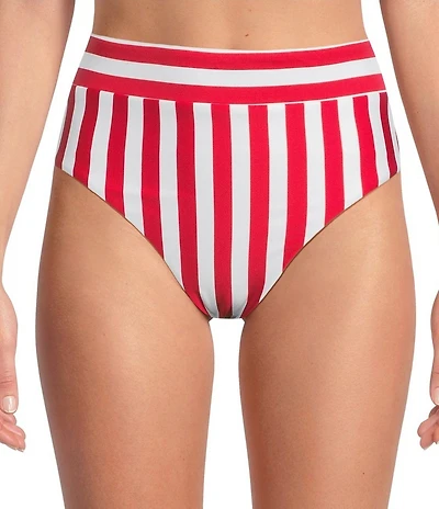 Gibson & Latimer Shoreline Stripe High Waist Swim Bottom