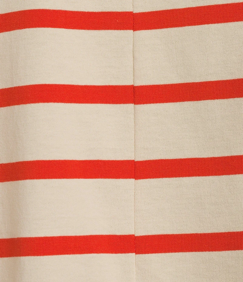 Gibson & Latimer Stripe Knit Crew Neck Sleeveless Muscle Tee Shirt