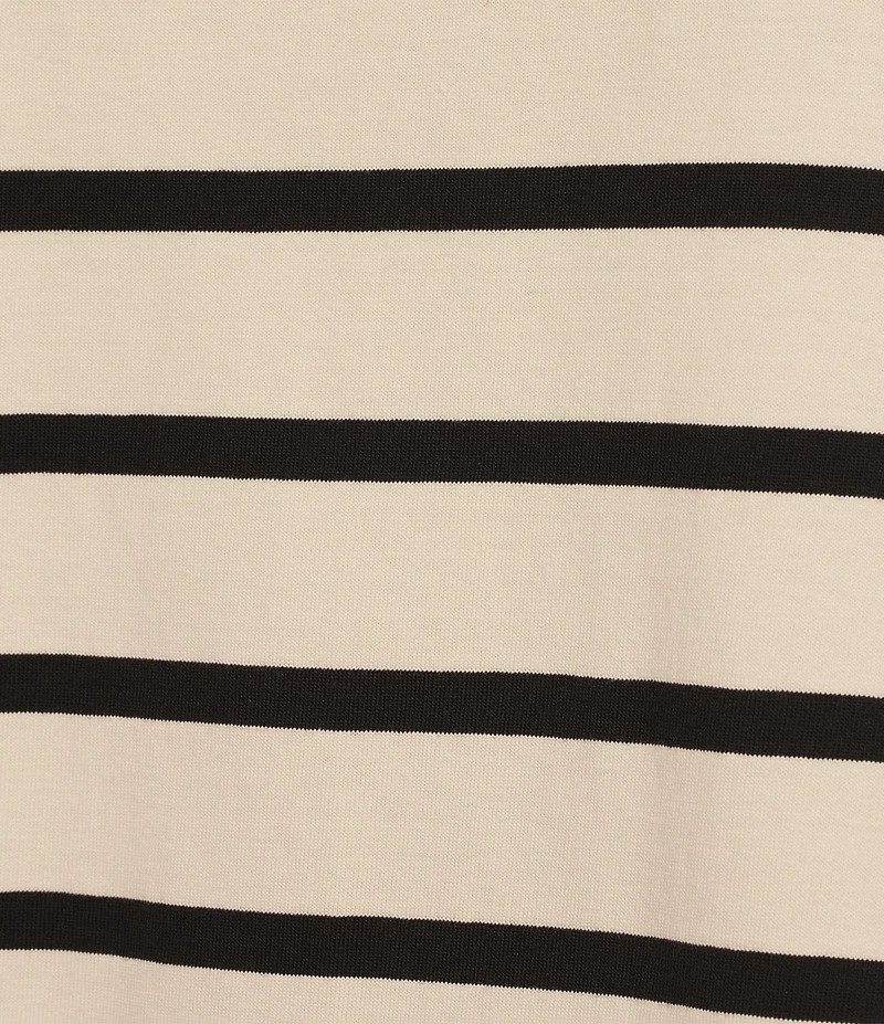 Gibson & Latimer Stripe Knit Crew Neck Sleeveless Muscle Tee Shirt