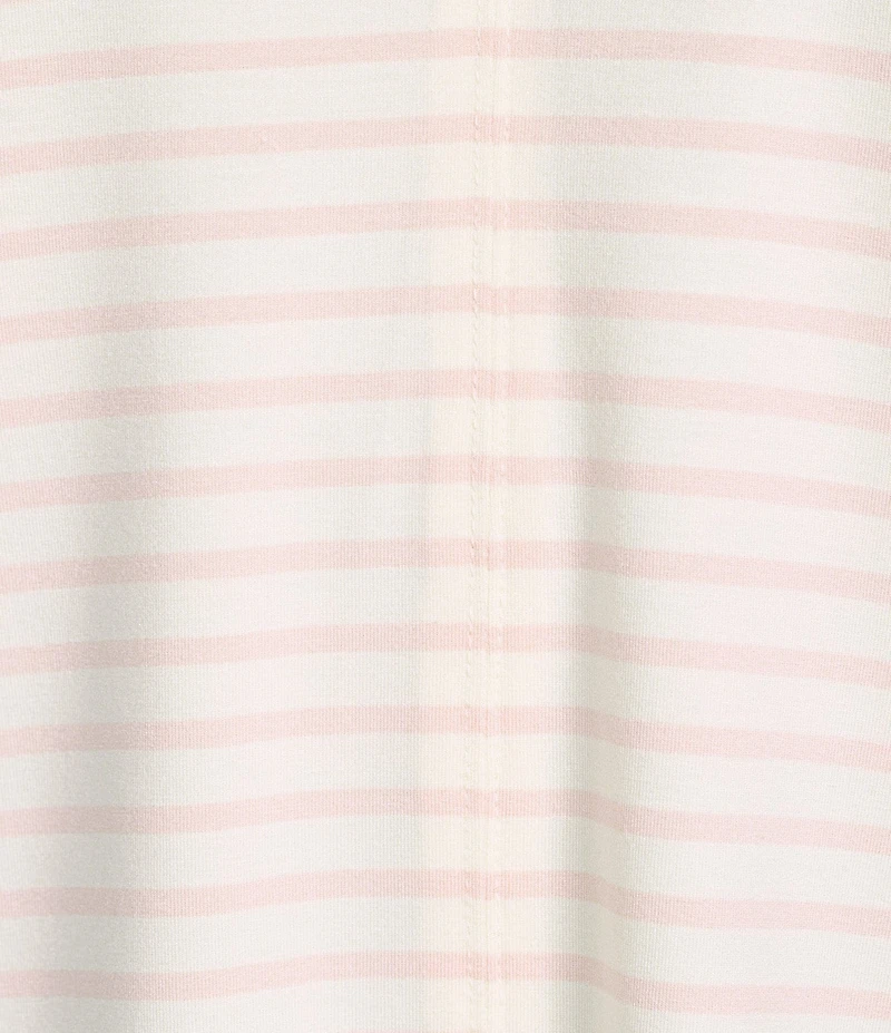 Gibson & Latimer Stripe Print Short Sleeve V-Neck Knit Shirt