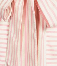 Gibson & Latimer Stripe Seersucker Tie at Waist A-Line Coordinating Midi Skirt