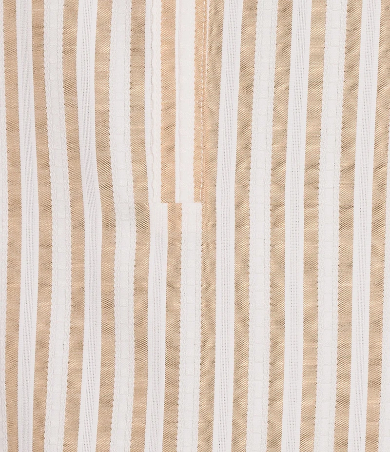 Gibson & Latimer Stripe Seersucker V-Neck 3/4 Sleeve Coordinating Blouse