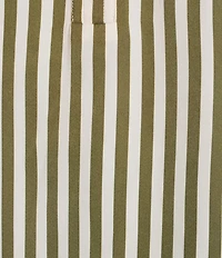 Gibson & Latimer Stripe Split V Neck Short Sleeve Woven Blouse
