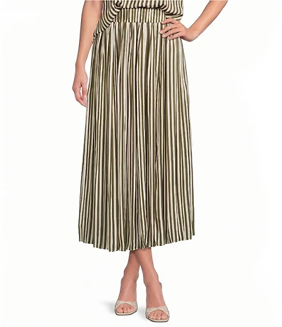 Gibson & Latimer Striped Coordinating Maxi Skirt