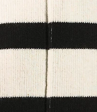 Gibson & Latimer Striped Knit Turtleneck Long Sleeve Shift Sweater Midi Dress