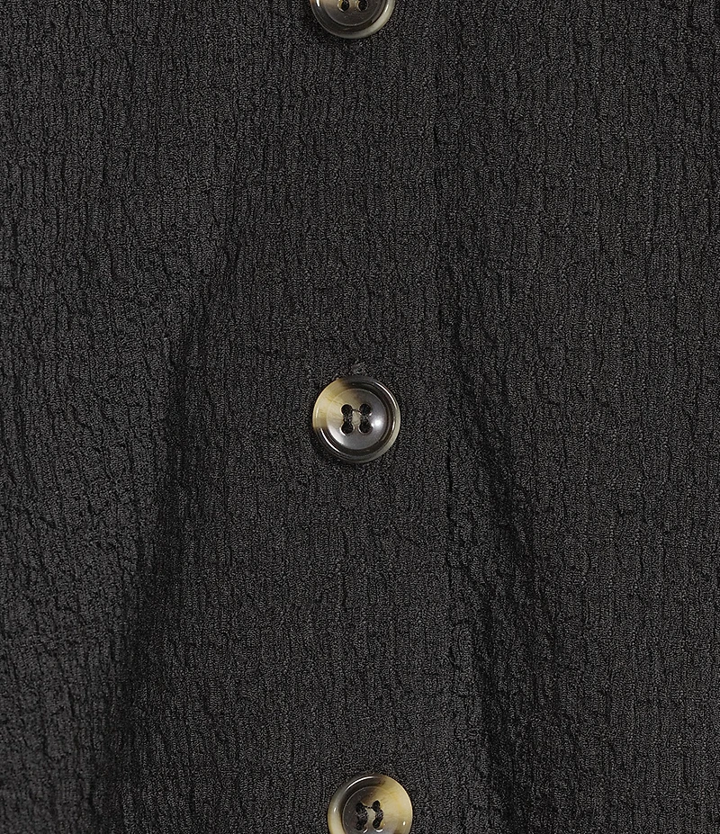 Gibson & Latimer Textured V-Neck Sleeveless Knit Button Front Vest
